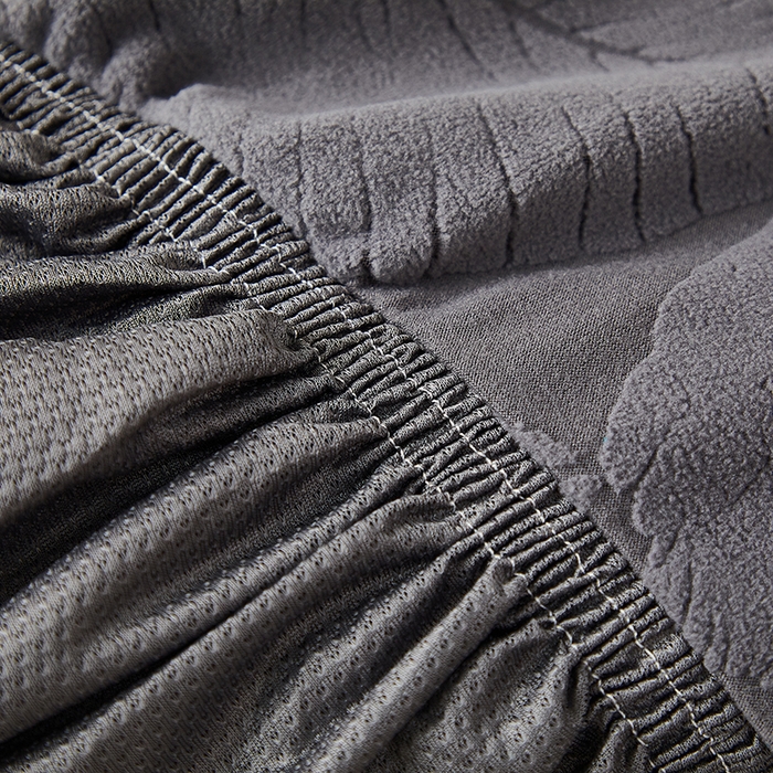 91家纺网 家纺一手货源 找家纺 丝绮鹿 2025新款富贵叶裙摆款椅套 富贵叶-深灰