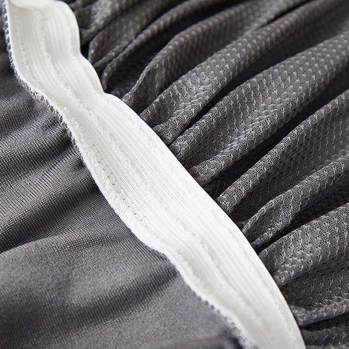 91家纺网 家纺一手货源 找家纺 丝绮鹿 2025新款富贵叶裙摆款椅套 富贵叶-深灰