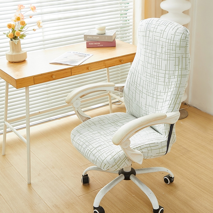 91家纺网 家纺一手货源 找家纺 丝绮鹿 2025新款极简拉链款办公电脑椅套 极简-绿