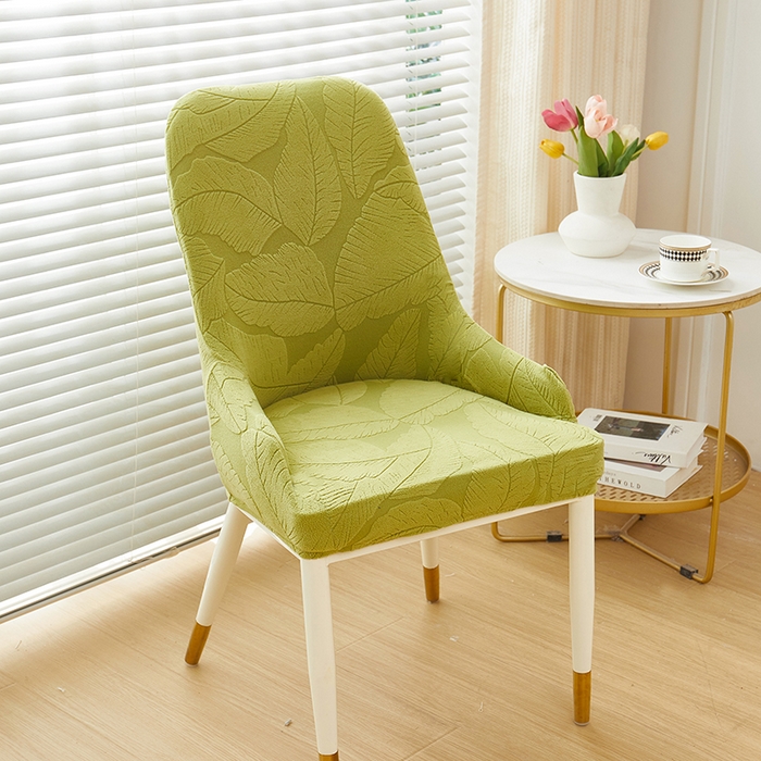 91家纺网 家纺一手货源 找家纺 丝绮鹿 2025新款富贵叶小扶手椅套 富贵叶-橄榄绿