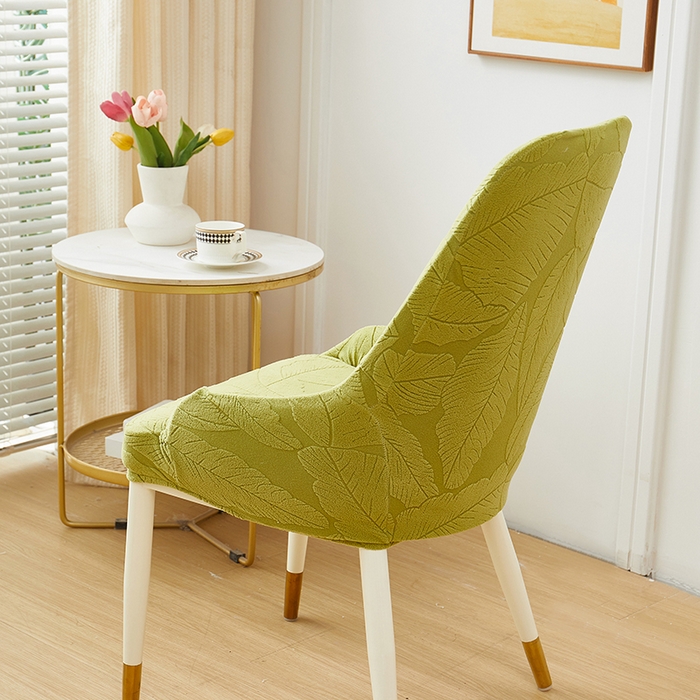 91家纺网 家纺一手货源 找家纺 丝绮鹿 2025新款富贵叶小扶手椅套 富贵叶-橄榄绿