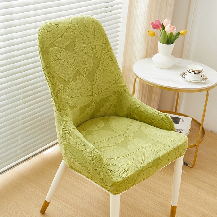 91家纺网 家纺一手货源 找家纺 丝绮鹿 2025新款富贵叶小扶手椅套 富贵叶-橄榄绿