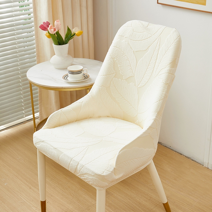 91家纺网 家纺一手货源 找家纺 丝绮鹿 2025新款富贵叶小扶手椅套 富贵叶-米白