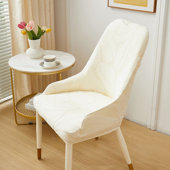 91家纺网 家纺一手货源 找家纺 丝绮鹿 2025新款富贵叶小扶手椅套 富贵叶-米白