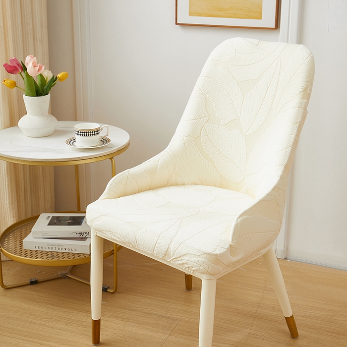 91家纺网 家纺一手货源 找家纺 丝绮鹿 2025新款富贵叶小扶手椅套 富贵叶-米白