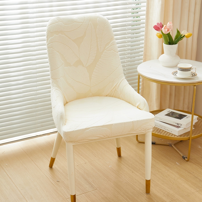 91家纺网 家纺一手货源 找家纺 丝绮鹿 2025新款富贵叶小扶手椅套 富贵叶-米白