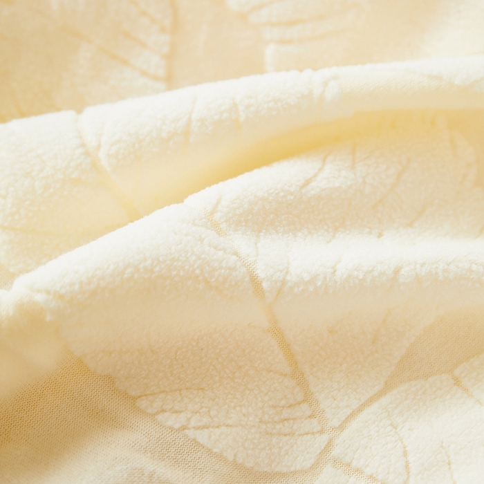 91家纺网 家纺一手货源 找家纺 丝绮鹿 2025新款富贵叶小扶手椅套 富贵叶-米白