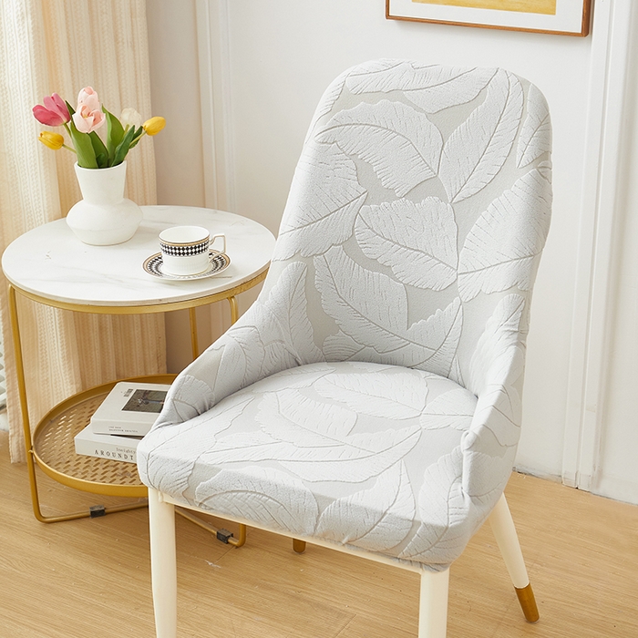 91家纺网 家纺一手货源 找家纺 丝绮鹿 2025新款富贵叶小扶手椅套 富贵叶-浅灰