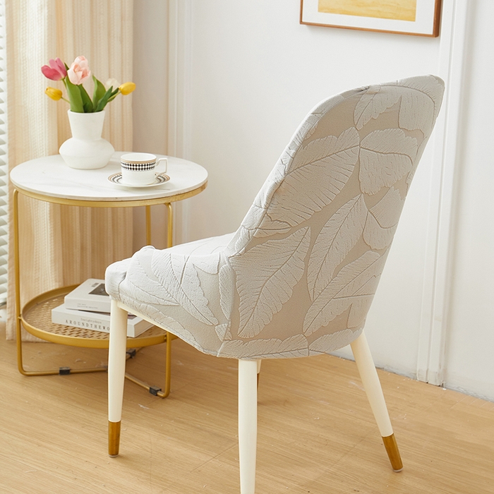 91家纺网 家纺一手货源 找家纺 丝绮鹿 2025新款富贵叶小扶手椅套 富贵叶-浅灰