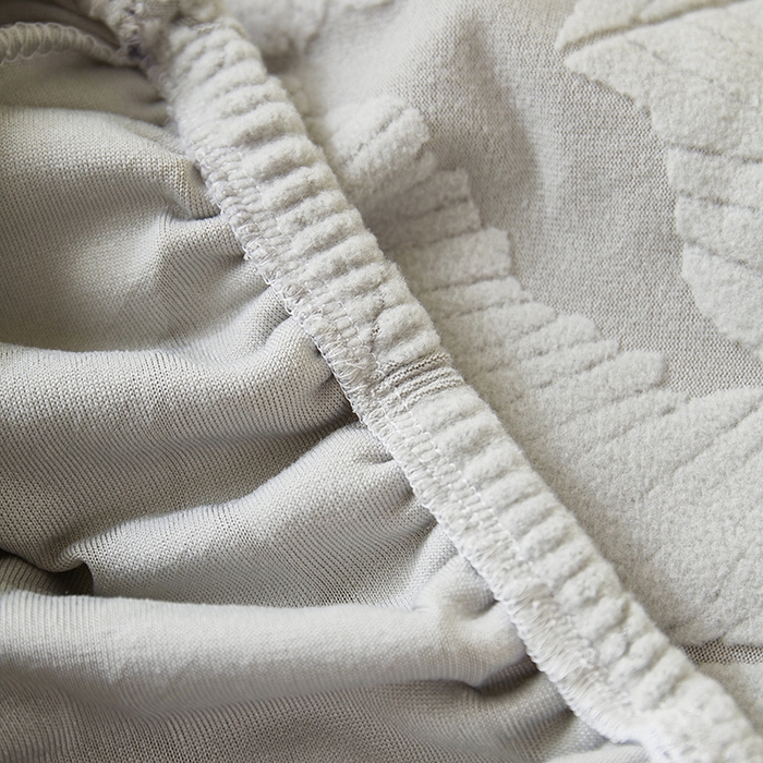 91家纺网 家纺一手货源 找家纺 丝绮鹿 2025新款富贵叶小扶手椅套 富贵叶-浅灰