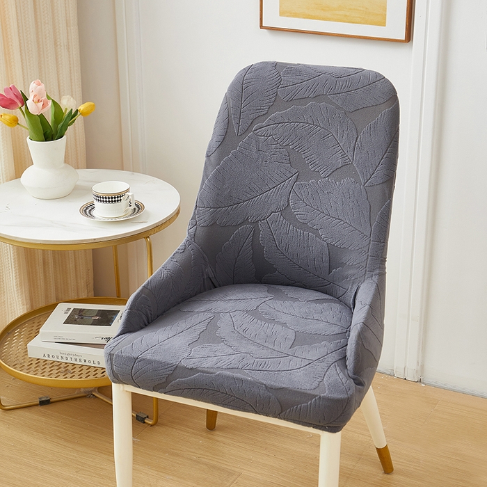 91家纺网 家纺一手货源 找家纺 丝绮鹿 2025新款富贵叶小扶手椅套 富贵叶-深灰