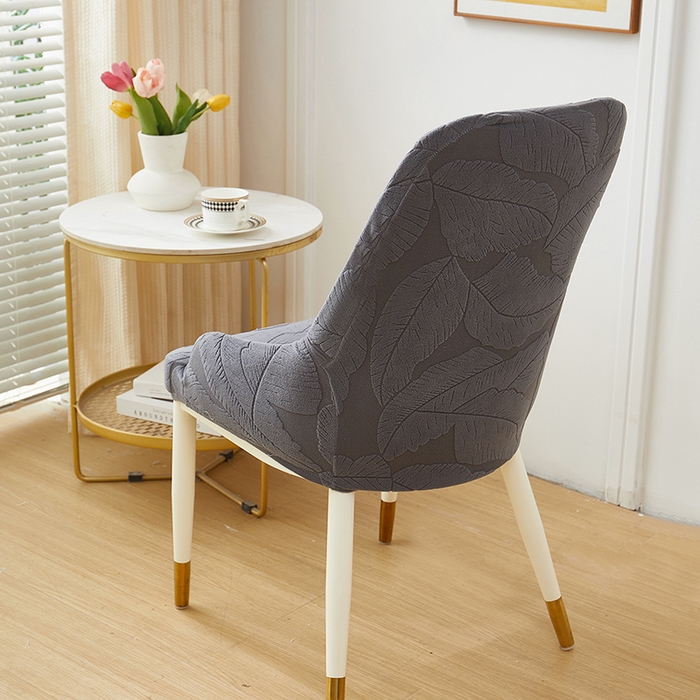 91家纺网 家纺一手货源 找家纺 丝绮鹿 2025新款富贵叶小扶手椅套 富贵叶-深灰