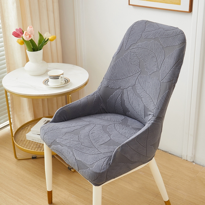91家纺网 家纺一手货源 找家纺 丝绮鹿 2025新款富贵叶小扶手椅套 富贵叶-深灰