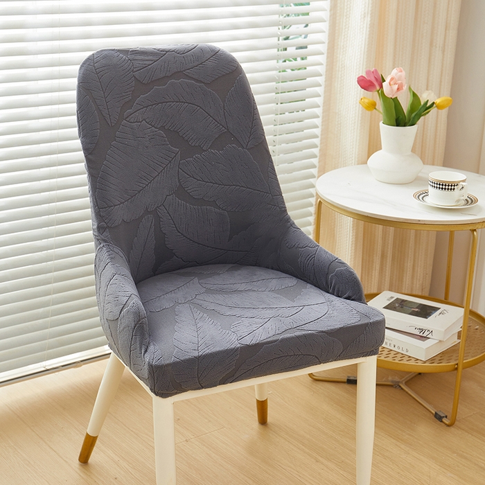 91家纺网 家纺一手货源 找家纺 丝绮鹿 2025新款富贵叶小扶手椅套 富贵叶-深灰