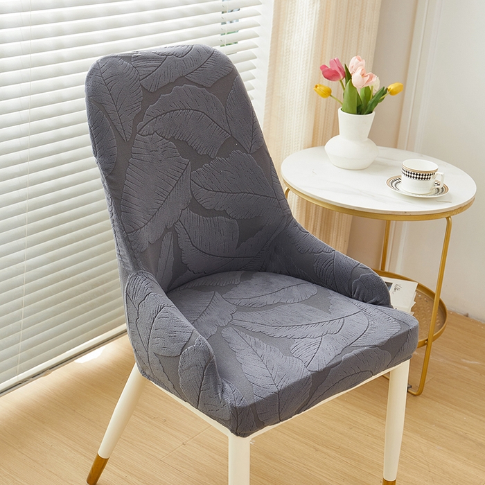 91家纺网 家纺一手货源 找家纺 丝绮鹿 2025新款富贵叶小扶手椅套 富贵叶-深灰