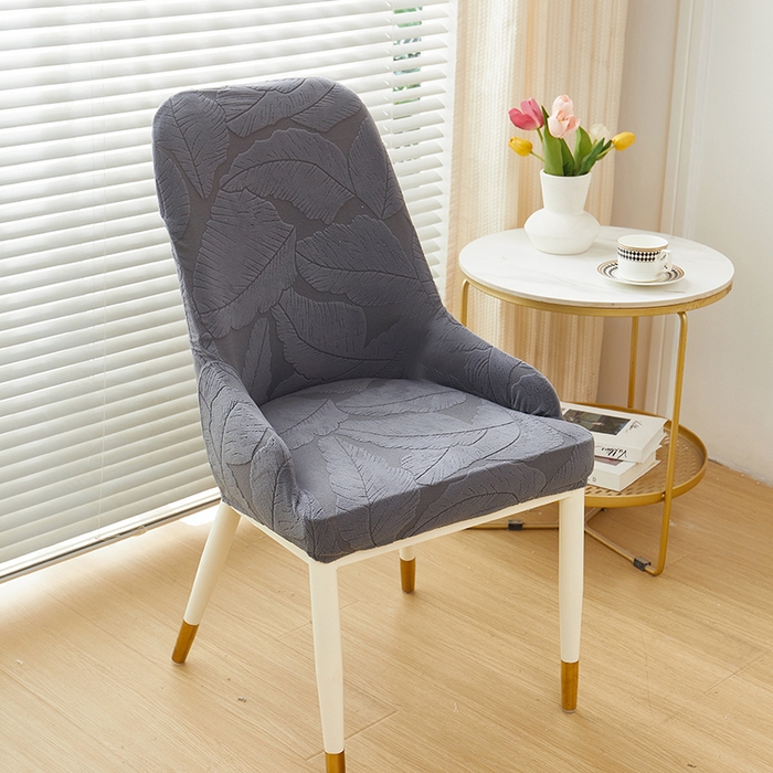 91家纺网 家纺一手货源 找家纺 丝绮鹿 2025新款富贵叶小扶手椅套 富贵叶-深灰