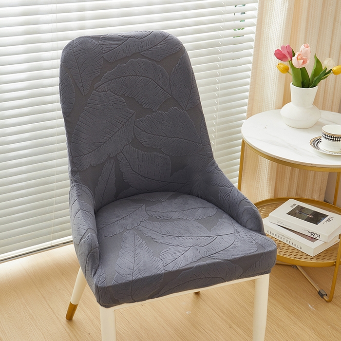 91家纺网 家纺一手货源 找家纺 丝绮鹿 2025新款富贵叶小扶手椅套 富贵叶-深灰