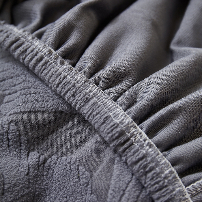 91家纺网 家纺一手货源 找家纺 丝绮鹿 2025新款富贵叶小扶手椅套 富贵叶-深灰