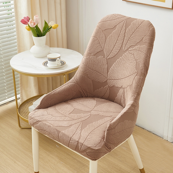 91家纺网 家纺一手货源 找家纺 丝绮鹿 2025新款富贵叶小扶手椅套 富贵叶-时尚咖