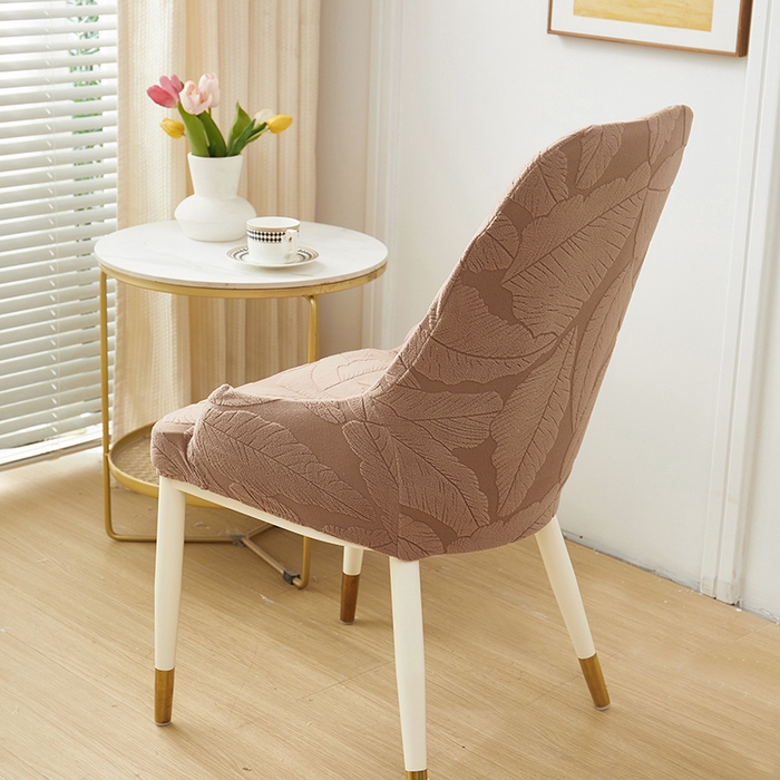 91家纺网 家纺一手货源 找家纺 丝绮鹿 2025新款富贵叶小扶手椅套 富贵叶-时尚咖