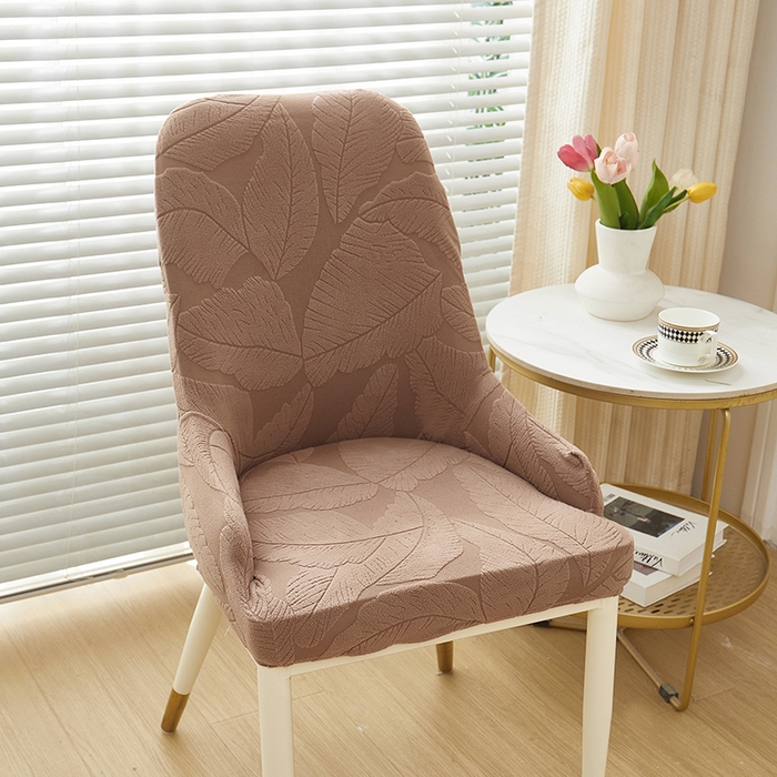 91家纺网 家纺一手货源 找家纺 丝绮鹿 2025新款富贵叶小扶手椅套 富贵叶-时尚咖