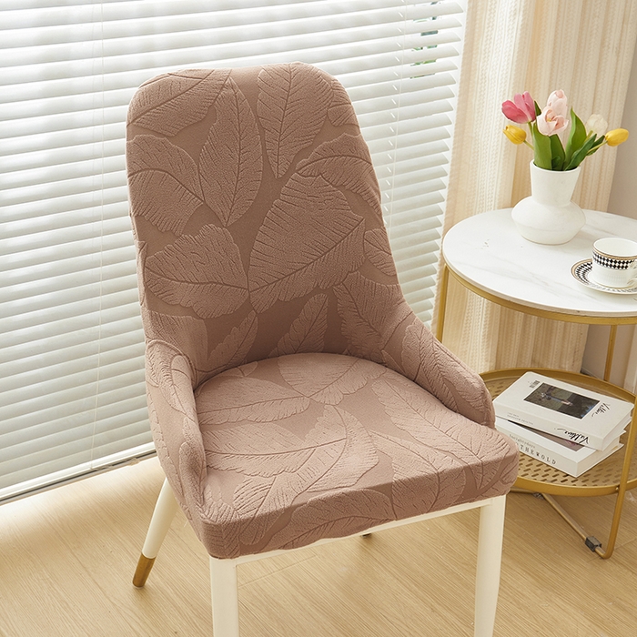 91家纺网 家纺一手货源 找家纺 丝绮鹿 2025新款富贵叶小扶手椅套 富贵叶-时尚咖