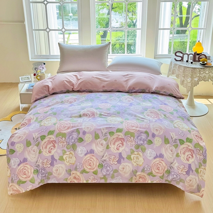 91家纺网 家纺一手货源 找家纺 （总）珂博家纺 2025新款12868全棉纯棉小清新印花系列单品床单床笠