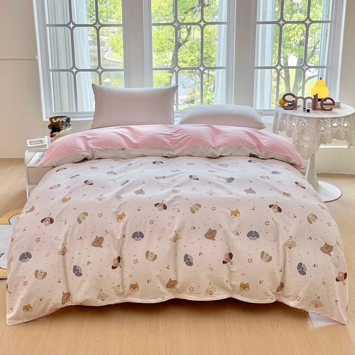 91家纺网 家纺一手货源 找家纺 （总）珂博家纺 2025新款12868全棉纯棉小清新印花系列被套单件单被套-系列二