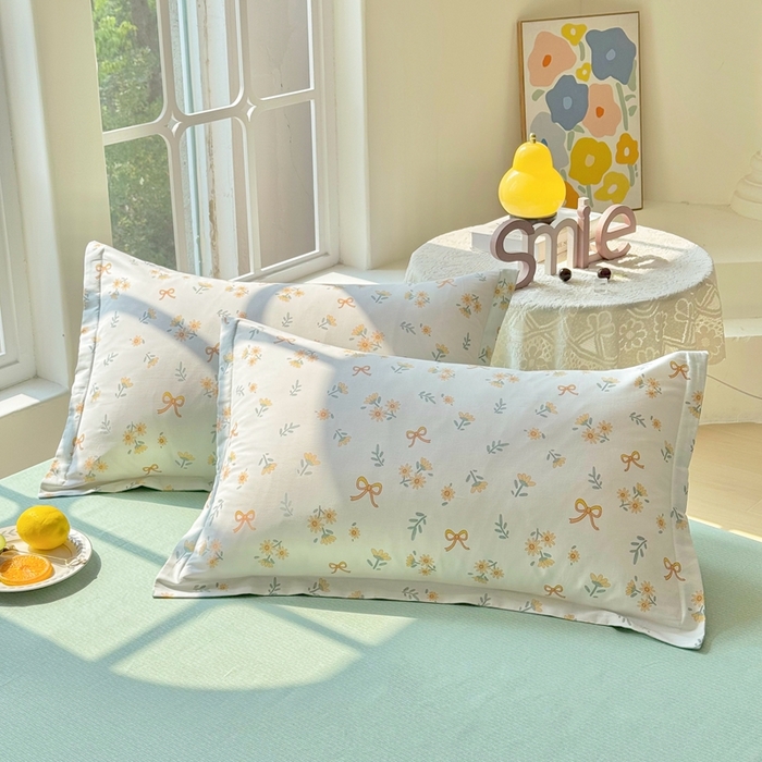 91家纺网 家纺一手货源 找家纺 珂博家纺 2025新款12868全棉纯棉小清新印花四件套学生宿舍三件套-系列二 结系花铃