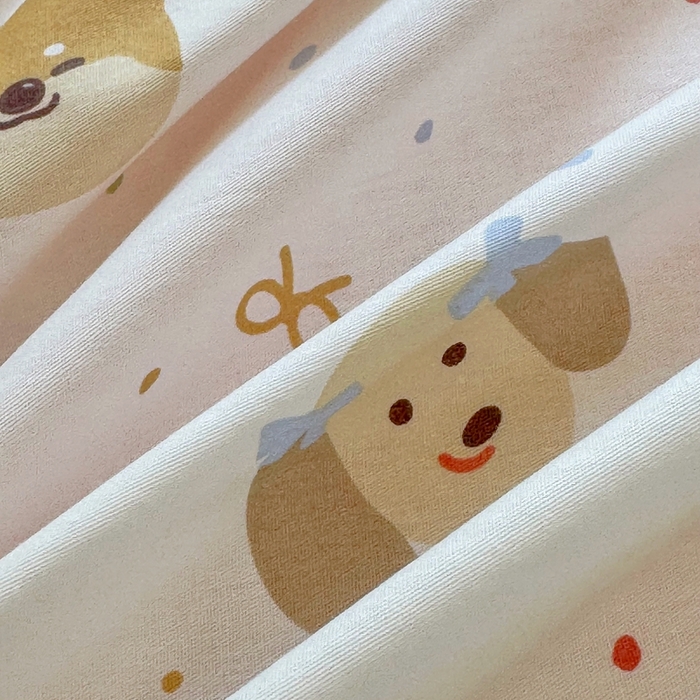 91家纺网 家纺一手货源 找家纺 珂博家纺 2025新款12868全棉纯棉小清新印花四件套学生宿舍三件套-系列二 汪星织梦