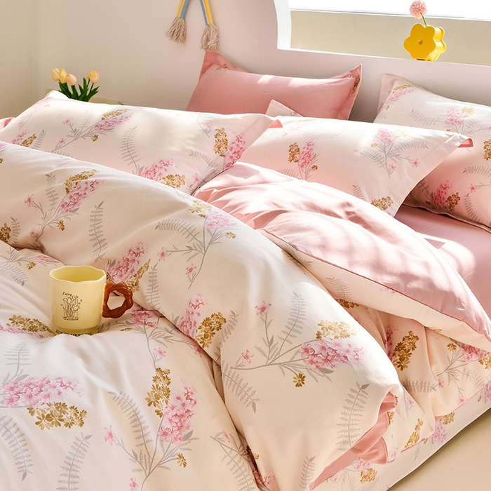 91家纺网 家纺一手货源 找家纺 （总）登登 2024新款直播爆款清新风纯棉全棉三四件套