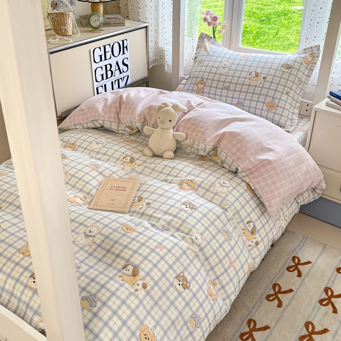 91家纺网 家纺一手货源 找家纺 莱通家纺 2025新款12868学生宿舍三件套 童年趣事