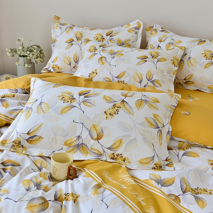 91家纺网 家纺一手货源 找家纺 登登家纺 2025新款全棉床笠四件套系列 蜜恋佳人-带床笠