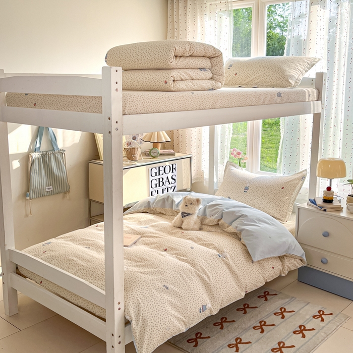 91家纺网 家纺一手货源 找家纺 莱通家纺 2025新款12868学生宿舍三件套 奶呼兔兔