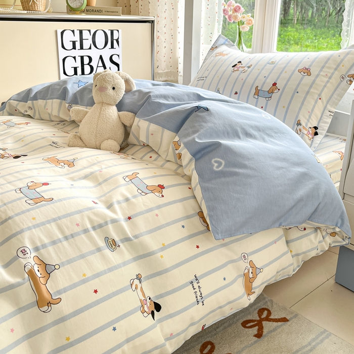 91家纺网 家纺一手货源 找家纺 莱通家纺 2025新款12868学生宿舍三件套 糖纸童年