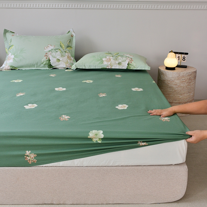 91家纺网 家纺一手货源 找家纺 登登家纺 2025新款全棉床笠四件套系列 素雅-带床笠