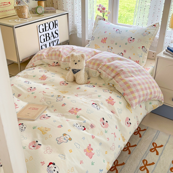 91家纺网 家纺一手货源 找家纺 莱通家纺 2025新款12868学生宿舍三件套 魔法伙伴