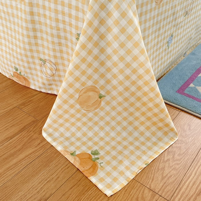 91家纺网 家纺一手货源 找家纺 首尔家纺 2025新款学生季全棉跑量款四件套系列卡通小清新AB版学生三件套 丰收季节