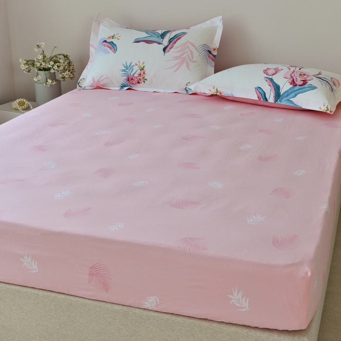 91家纺网 家纺一手货源 找家纺 登登家纺 2025新款全棉床笠四件套系列 佳境-带床笠