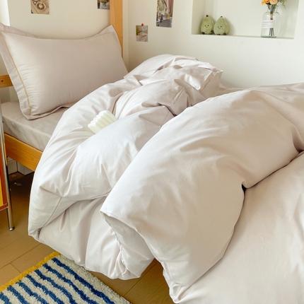 91家纺网 家纺一手货源 找家纺 （总）恩泽家纺 2025新款全棉双拼学生宿舍三件套