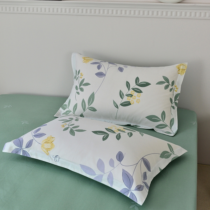 91家纺网 家纺一手货源 找家纺 登登家纺 2025新款全棉床笠四件套系列 清风雅颂-带床笠