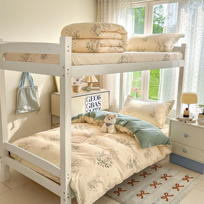 91家纺网 家纺一手货源 找家纺 莱通家纺 2025新款12868学生宿舍三件套 浅影摇曳