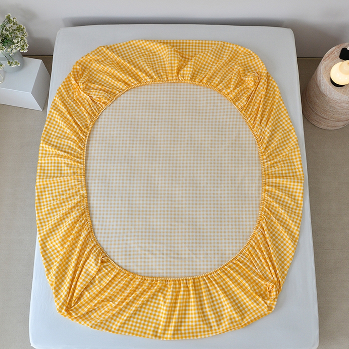 91家纺网 家纺一手货源 找家纺 登登家纺 2025新款全棉床笠四件套系列 橙意满满-带床笠