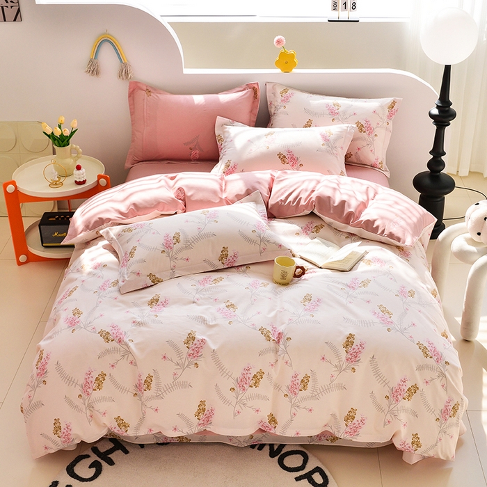 91家纺网 家纺一手货源 找家纺 （总）登登 2024新款直播爆款清新风纯棉全棉三四件套