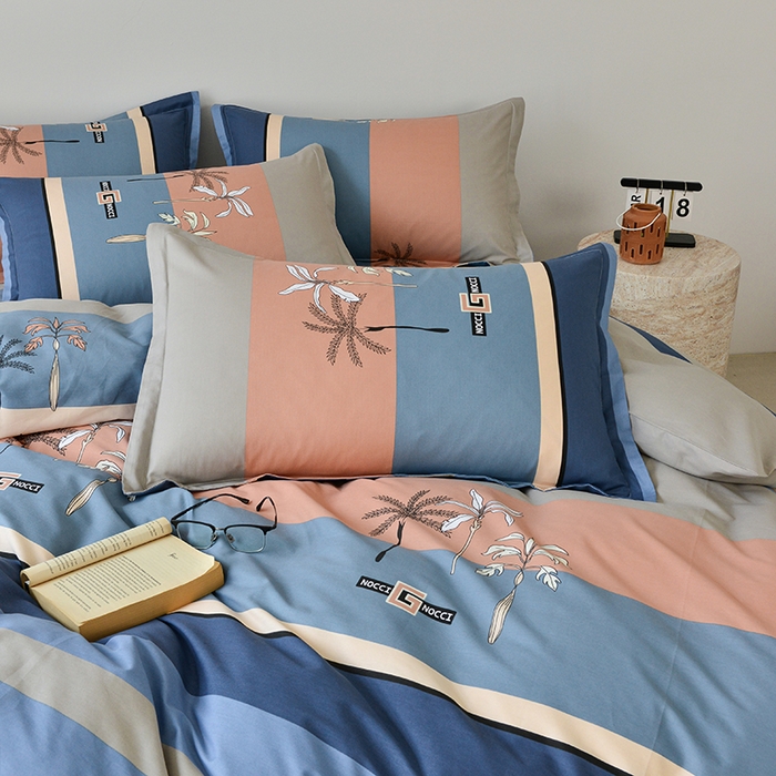 91家纺网 家纺一手货源 找家纺 登登家纺 2025新款全棉床笠四件套系列 假日印象