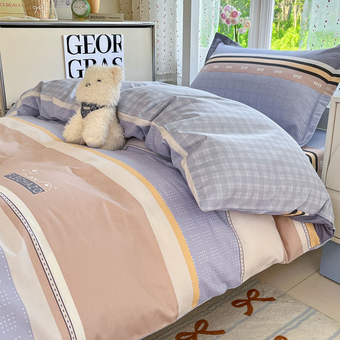 91家纺网 家纺一手货源 找家纺 莱通家纺 2025新款12868学生宿舍三件套 正交暮色