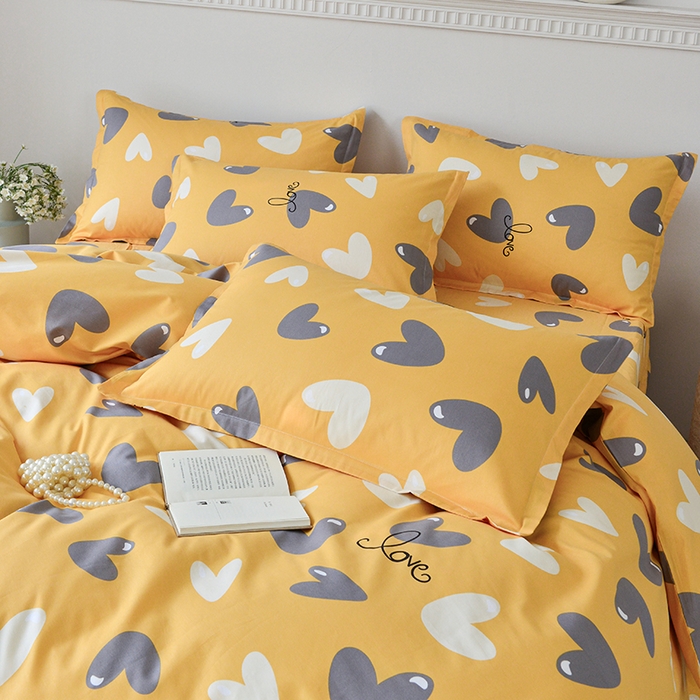 91家纺网 家纺一手货源 找家纺 登登家纺 2025新款全棉床笠四件套系列 浪漫满屋