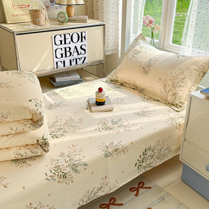 91家纺网 家纺一手货源 找家纺 莱通家纺 2025新款12868学生宿舍三件套 浅影摇曳