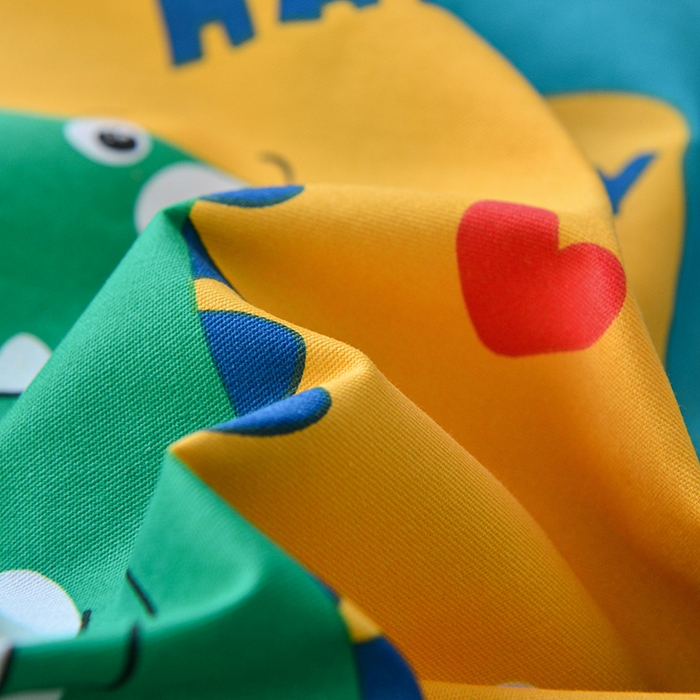 91家纺网 家纺一手货源 找家纺 登登家纺 2025新款全棉床笠四件套系列 恐龙乐园