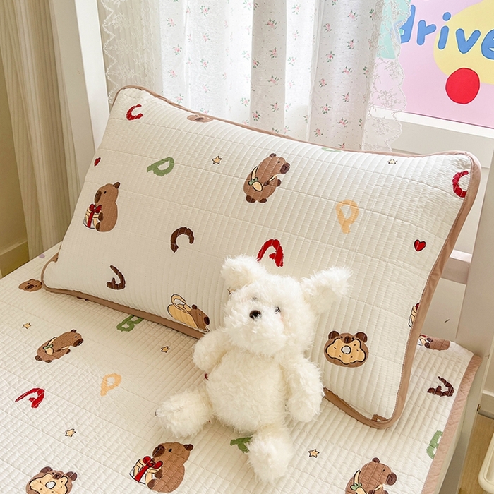 91家纺网 家纺一手货源 找家纺 茉夕家纺 2025新款双面纯棉学生宿舍床盖系列 新新卡皮